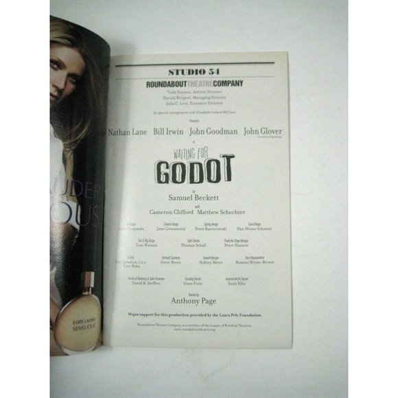 Waiting for Godot Playbill 2009 Theatre Ticket Bill Irwin John Glover Signed - Picture 7 of 9